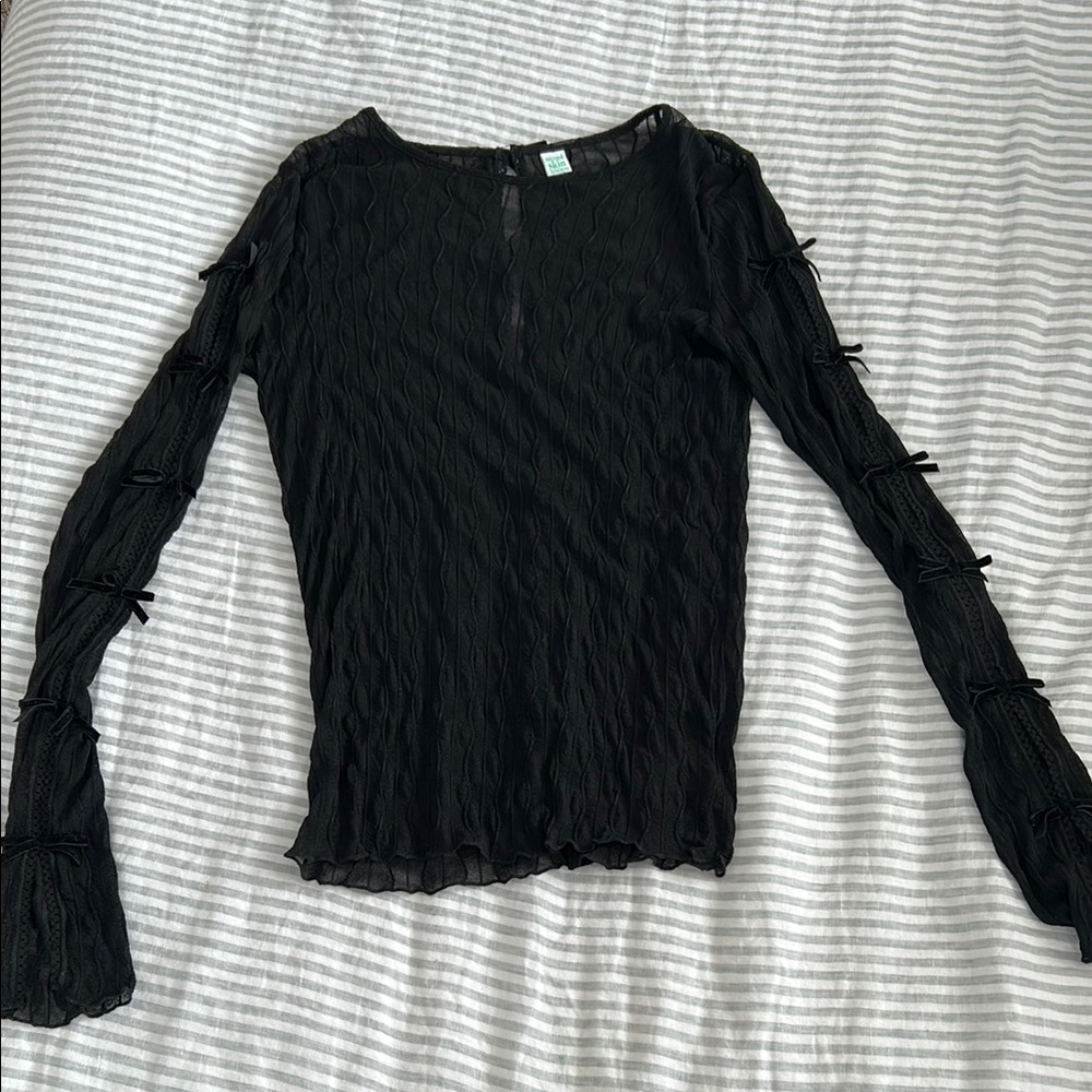 Elegant Black Long Sleeve Top